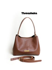 Threeshaka Tas Wanita Handbag Dumpling Bag – Tas Selempang Wanita Mini Elegan Premium PU Leather