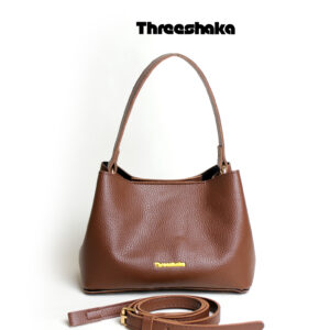 Threeshaka Tas Wanita Handbag Dumpling Bag – Tas Selempang Wanita Mini Elegan Premium PU Leather